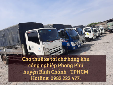 Cho thuê xe tải chở hàng tại KCN Tây Bắc Củ Chi – TPHCM