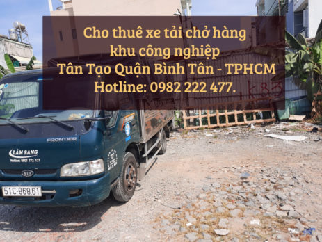 Cho thuê xe tải chở hàng tại KCN Tây Bắc Củ Chi – TPHCM