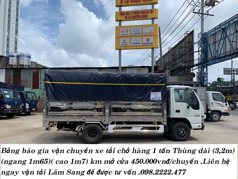 Báo giá vận chuyển xe tải 1 tấn  VẬN TẢI HỮU NGUYÊN
