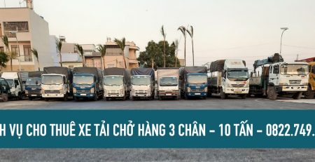 Xe tải chở hàng 3 chân ( 10 tấn cho thuê ) tại TPHCM – Lâm Sang