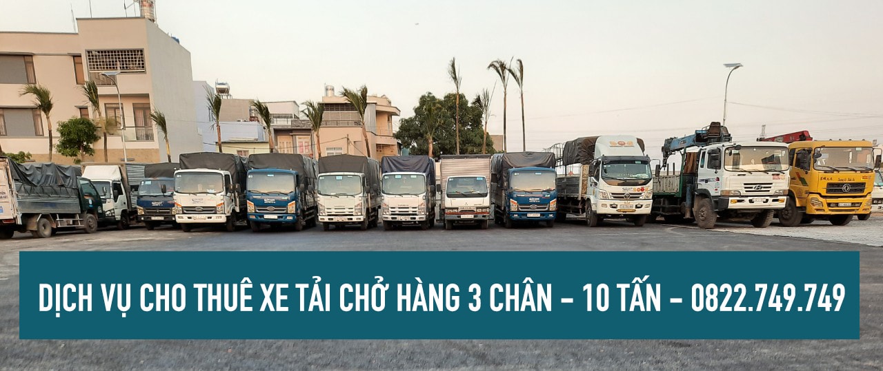 Xe tải chở hàng 3 chân ( 10 tấn cho thuê ) tại TPHCM – Lâm Sang